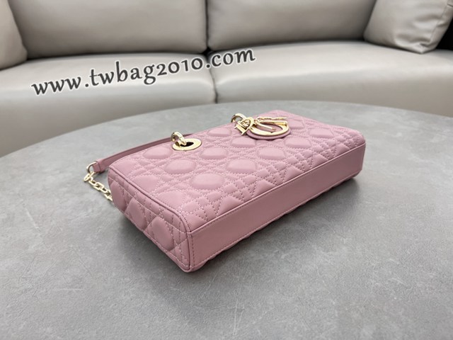 Dior专柜新款迪奥顶级原单复古粉Lady D-Joy手袋手提肩背女包 djfk1227